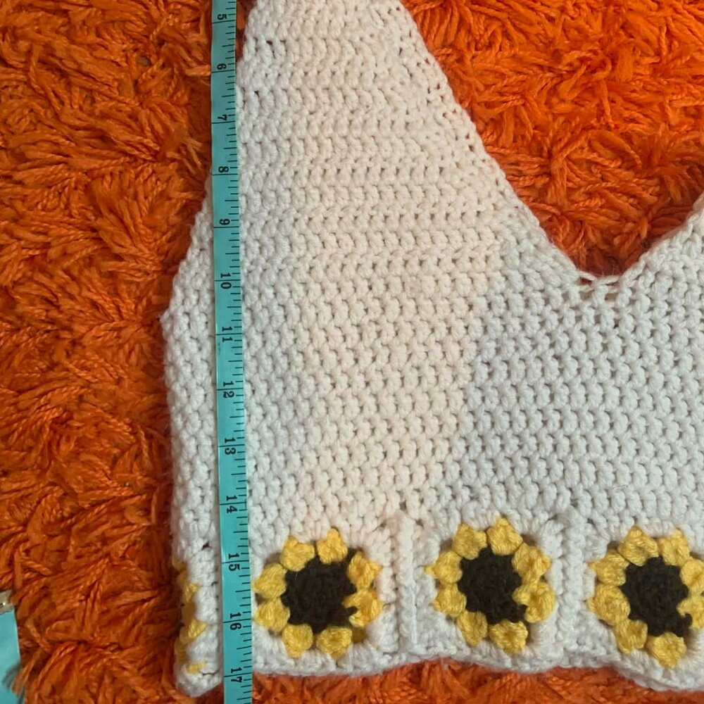 Handmade Crochet Daisy Tank Top - Picture 3 of 3